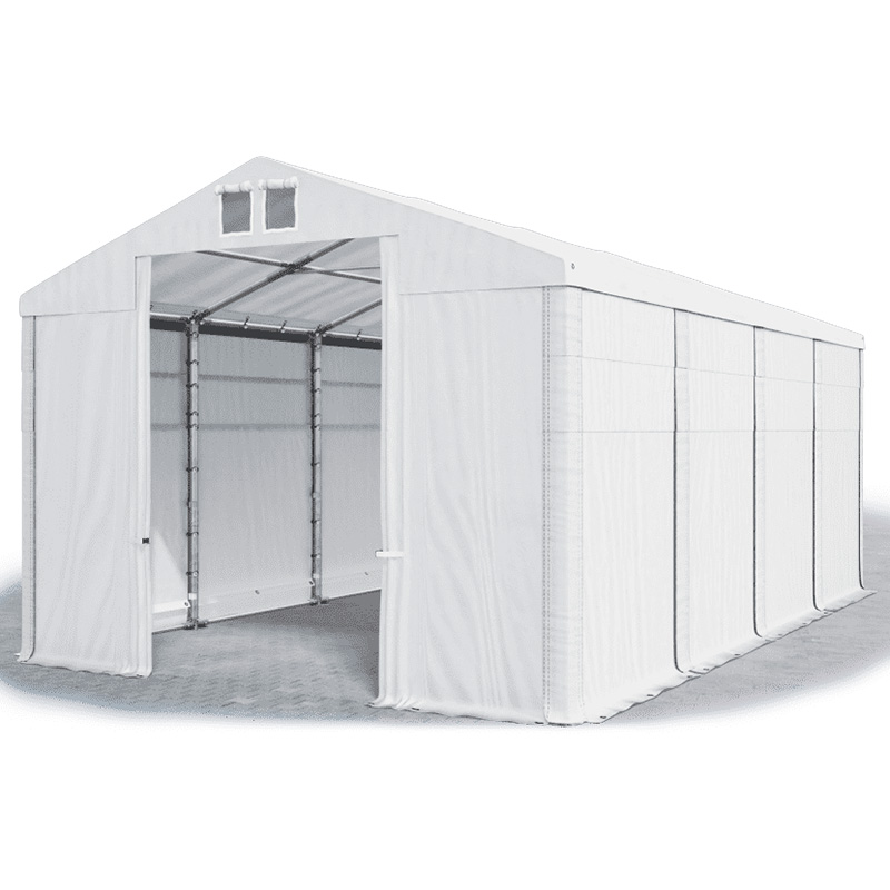 Skladovací stan (oceľ + pvc) 8x8x4m