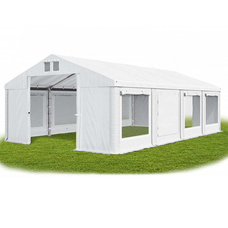 Párty stan (oceľ + pvc) 4x8x2m - s roletami